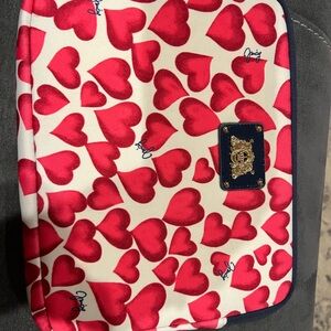 Juicy Couture Pink Heart Pouch with Gold Emblem
